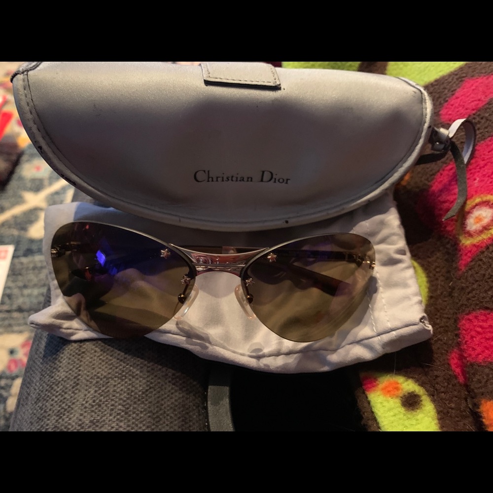 Christian Dior Star Aviator Sunglasses with Case